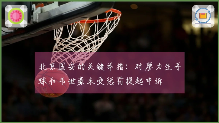 北京国安的关键举措：对廖力生手球和韦世豪未受惩罚提起申诉